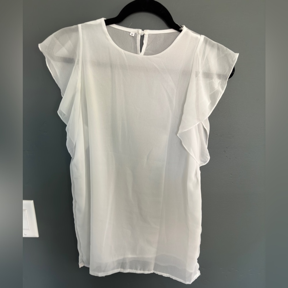 Mud Pie Flutter Sleeve Top, New - image 1